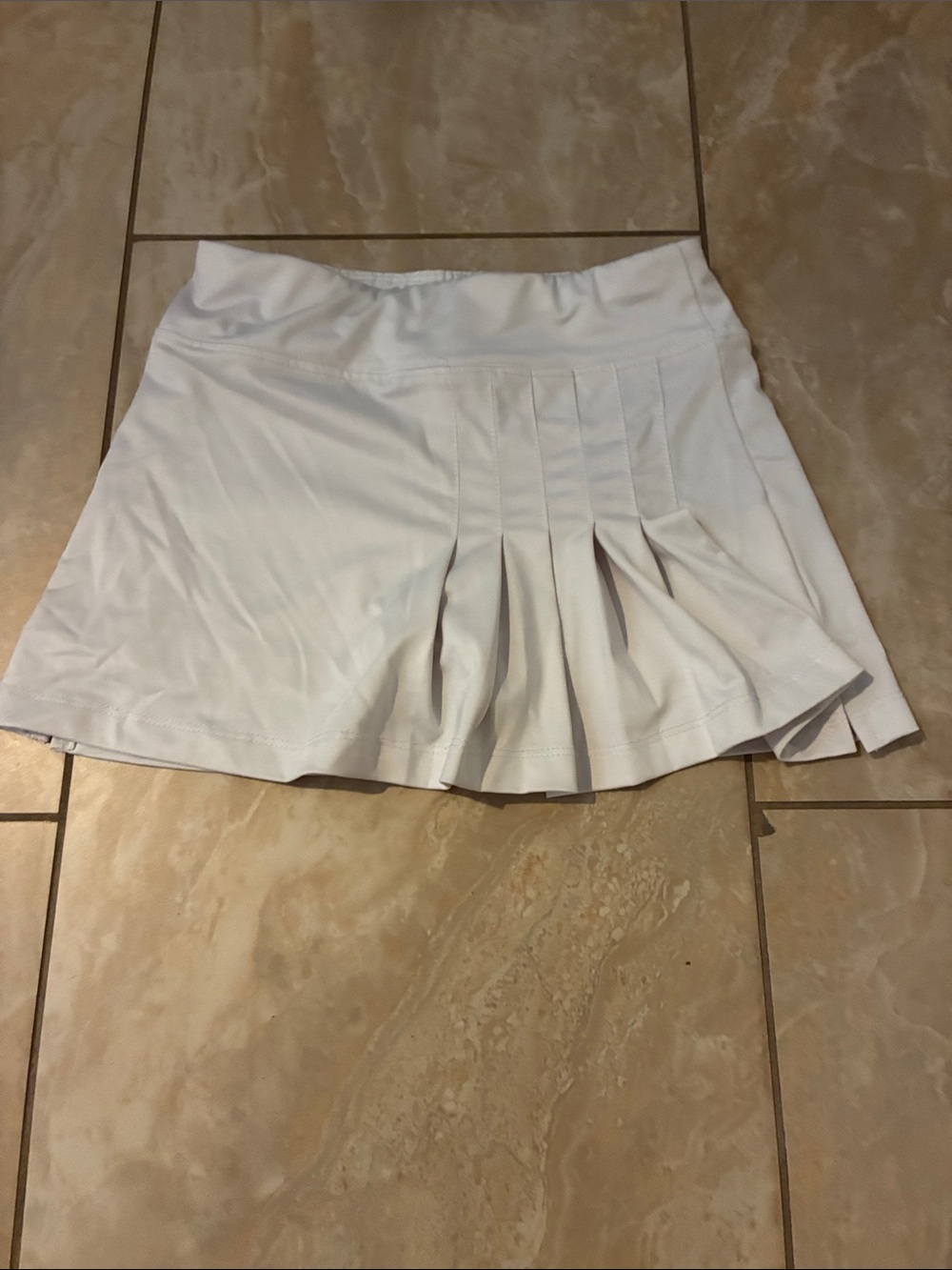 Little Miss White Girls Pleated Skort